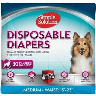 Enkel l?sning True Fit engangs hundet bleer til kvindelige hunde | Superabsorberende med v?dhedsindikator | Medium | 30 t?ller