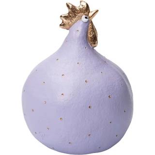 Høne Amethyst/gold H13cm
