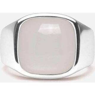 IX Cushion Signet Ring Moonstone Silver