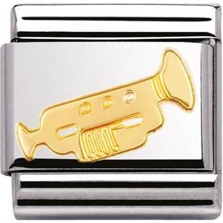 Nomination Classic - MUSIC Edelstahl und 18K-Gold (Trompete) - gold