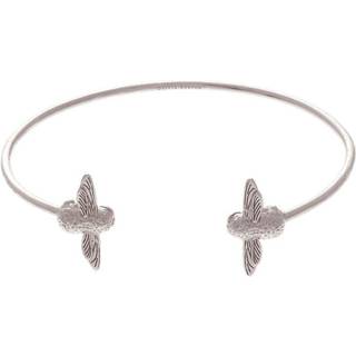 Olivia Burton Silver Bee Open Bangle - Silver - Adjustable