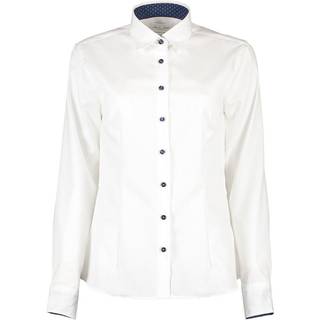 ID S372 SEVEN SEAS Fine Twill Contrast modern dame Hvid XS