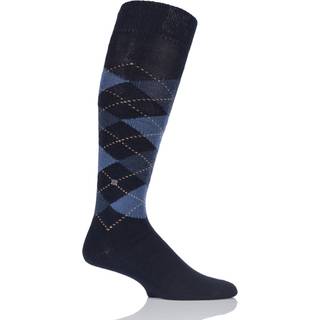Burlington Herren Kniestrümpfe schwarz Mikrofaser/Funktion Gemustert