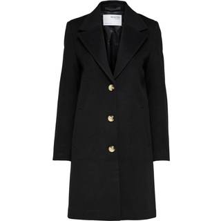 New Sasja Uldfrakke, black, 36