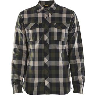 Blåkläder 3299 Flannel Skjorte / Flannel Skjorte - 4XL - Olivengrøn/Sort