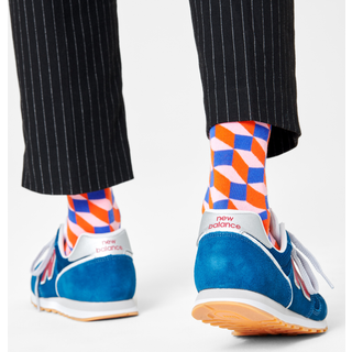 Navy Filled Optic Crew Sock | Colorful Crew Socks - Navy, Red, White - 41-46