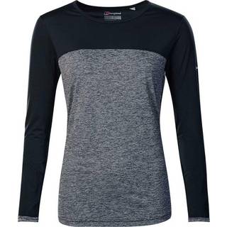 Women's Voyager Tech Tee Long Sleeve Crew - Dark Grey/Black