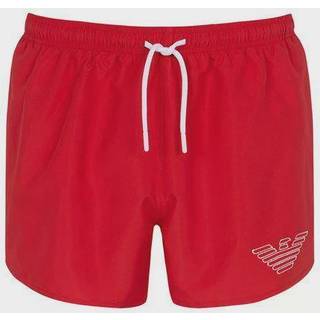 EMPORIO ARMANI Herren Badeshorts rot Mikrofaser unifarben