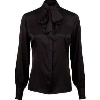 Stenströms Selma Champange sløjfebluse | Dame |Dameskjorter & Bluser | Feminine | Størrelse: 46 | Champange | Solid | Lange Ærmer