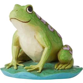 Enesco Jim Shore Heartwood Creek Fr? p? Lily Pad Miniature Figur 3 tommer gr?n