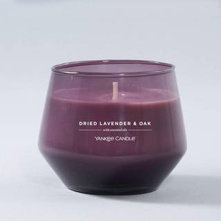 Yankee Candle Studio Medium Candle Dried Lavender & Oak 10 Oz: Langvarig essentiel-olie duftende soja voksblandingslys | 40-65 timers forbr?nding