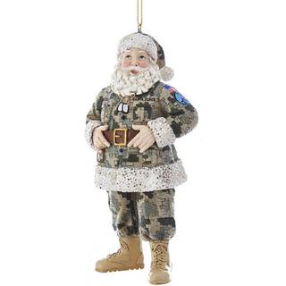 Kurt Adler C7673 Comouflage Military Santa Ornament 5,25 tommer H?jdeharpiks