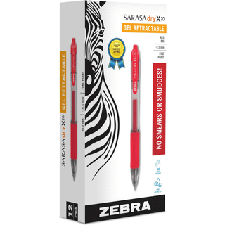 Zebra 46730 Sarasa udtr?kkelig gelpen r?d bl?k fint dusin