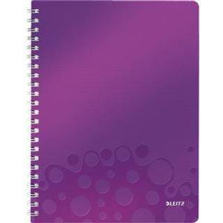 Leitz Notesblok WOW PP A4 linjeret 80 gram 80 ark Lilla