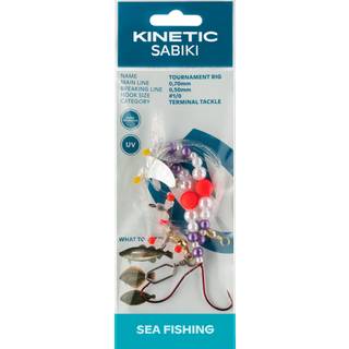 Kinetic Sabiki Tournament Fladfiskforfang #1/0 Orange Pearl/ Silver
