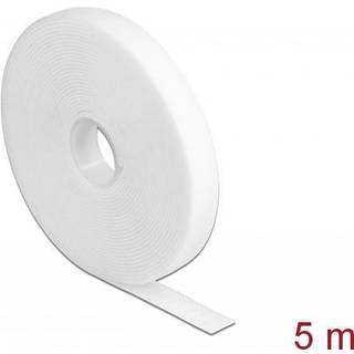 Delock Burrebånd - 13 mm - Hvid - 5 m