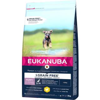EUKANUBA Puppy Small/Medium Grainfree kylling 3 kg / 12 kg - 3 kg