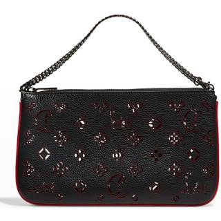 Christian Louboutin Loubila perforated leather clutch - black - One Size
