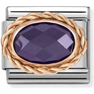 Nomination Framed Purple Crystal Oval Charm