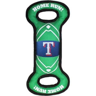 Pets First MLB TEXAS RANGERS Baseball Field Hundelegetj med dobbeltkantsm og indre SQUEAKER
