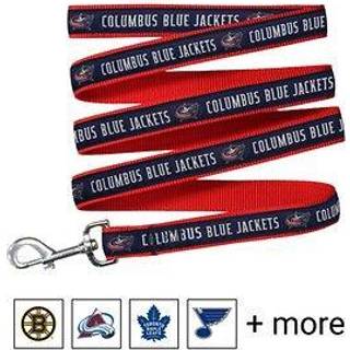 K?ledyrs f?rste NHL Columbus Blue Jackets snor til hunde & katte Medium. - G? s?d og stilfuld! Den ultimative hockey -fan snor! Medium (4 ft lan