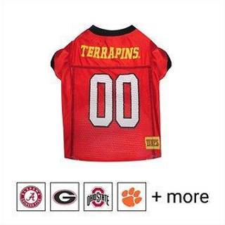 Kæledyr først NCAA College Maryland Terrapins Mesh Jersey til Dogs & Cats X-Small. Licenseret hundetrøje med dit foretrukne fodbold/basketball co