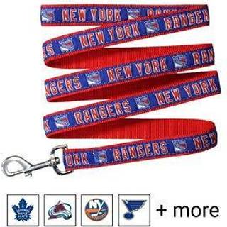 K?ledyrs f?rste NHL New York Rangers snor til Dogs & Cats Medium. - G? s?d og stilfuld! Den ultimative hockey -fan snor! Medium (4 ft lang x 0,6