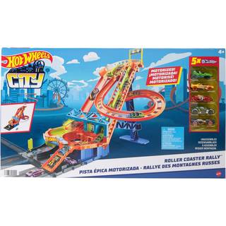 Hot Wheels City Roller Coaster Rally med 5 biler
