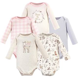 Hudson baby unisex baby bomuld langærmet bodysuits t shirt sæt hjerte 6-9 måneder os