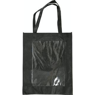 Praktisk taske med plastfront - 42x34x12 cm, sort