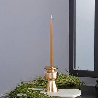 Rodlys 7925 Uscentreret glat h?ndgravet 9-tommer konisk stearinlys 12-t?ller bivoks