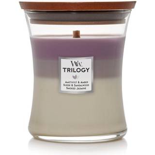 Woodwick Amethyst Sky Duftende trilogi Medium timeglas stearinlys, n?r det br?nder godt til gave 9,7 oz
