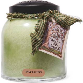 En munter giver - salvie & citrus papa duftende glas jar stearinlys (34 oz) med låg og tro til livet duft lavet i USA