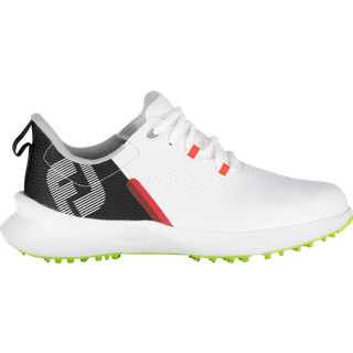 FootJoy Fuel Vandtætte Junior Golfsko Uden Spikes - White/Black/Lime - Str. 38 Normal