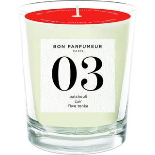 BON PARFUMEUR Home Line Stearinlys 03 Patchouli, Leather, Tonka Bean 180 g (2.039,00 kr / 1 kg) - 180 g
