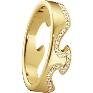 Georg Jensen FUSION 3-delt ring, 18 kt rødguld m. diamanter