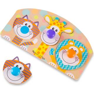 Melissa & Doug First Play Wooden Jumbo Knob Safari Animal Puzzle (3 stk)