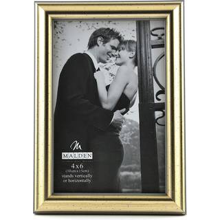 Malden International Designs traditioner, der støbes træbillede ramme 4x6 sølv