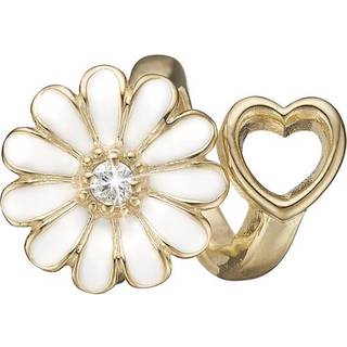 Christina Collect - MARGUERITE HEART forgyldt charm m diamant**