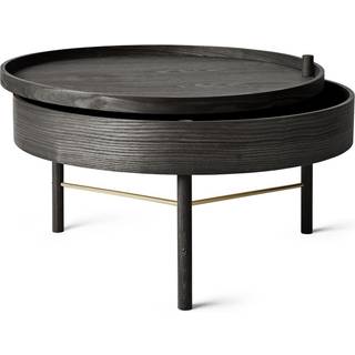 Audo Copenhagen - Turning Table White Oak/Black Chrome - Små borde og sideborde - Theresa Rand - Hvid - Metal/Træ