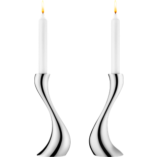 Georg Jensen Cobra lysestage, 2 stk. mellem, 20 cm