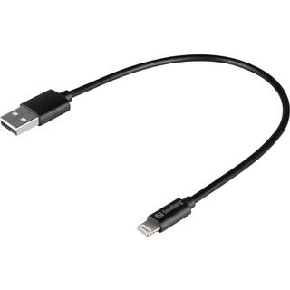 SANDBERG USB>Lightning MFI 0.2m Black