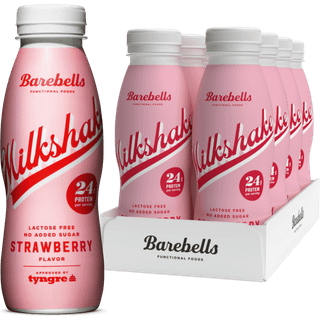 Barebells Milkshake, Strawberry, 8-pak