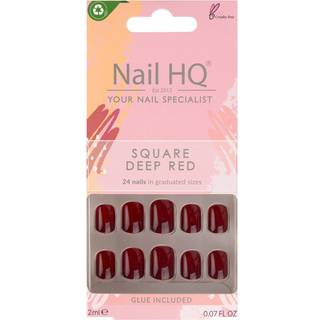 Nail HQ Square kunstige negle Deep Red 24 stk. - 24 stk.