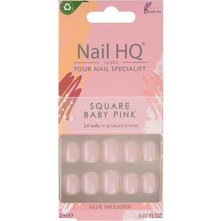 Nail HQ Square kunstige negle Skygge Baby Pink 24 stk. - 24 stk.