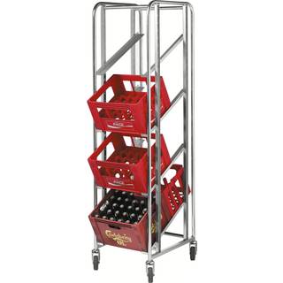 Kassevogn til 4 ølkasser, 410x585x1880, 150 kg