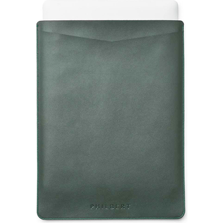 Philbert UltraSlim Vegansk Læder Sleeve m. Strop Til MacBook / Laptop 15" (35,5 x 25 x 2 cm) - Grøn