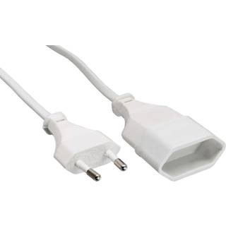 InLine forlængerledning Schuko - IEC C7, 2 m, hvid