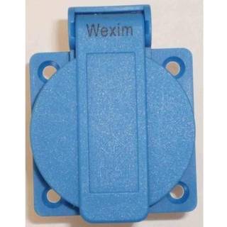 Wexim stikdåse med skrueterminaler til indbygning, IP44, blå