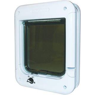 Kattedør 4-vejs Lås Hvid    K358w - 203-028